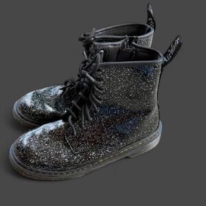 Dr. Martens 1460 Cosmic Glitter Zip Combat Boots Youth 6 Womens 6
